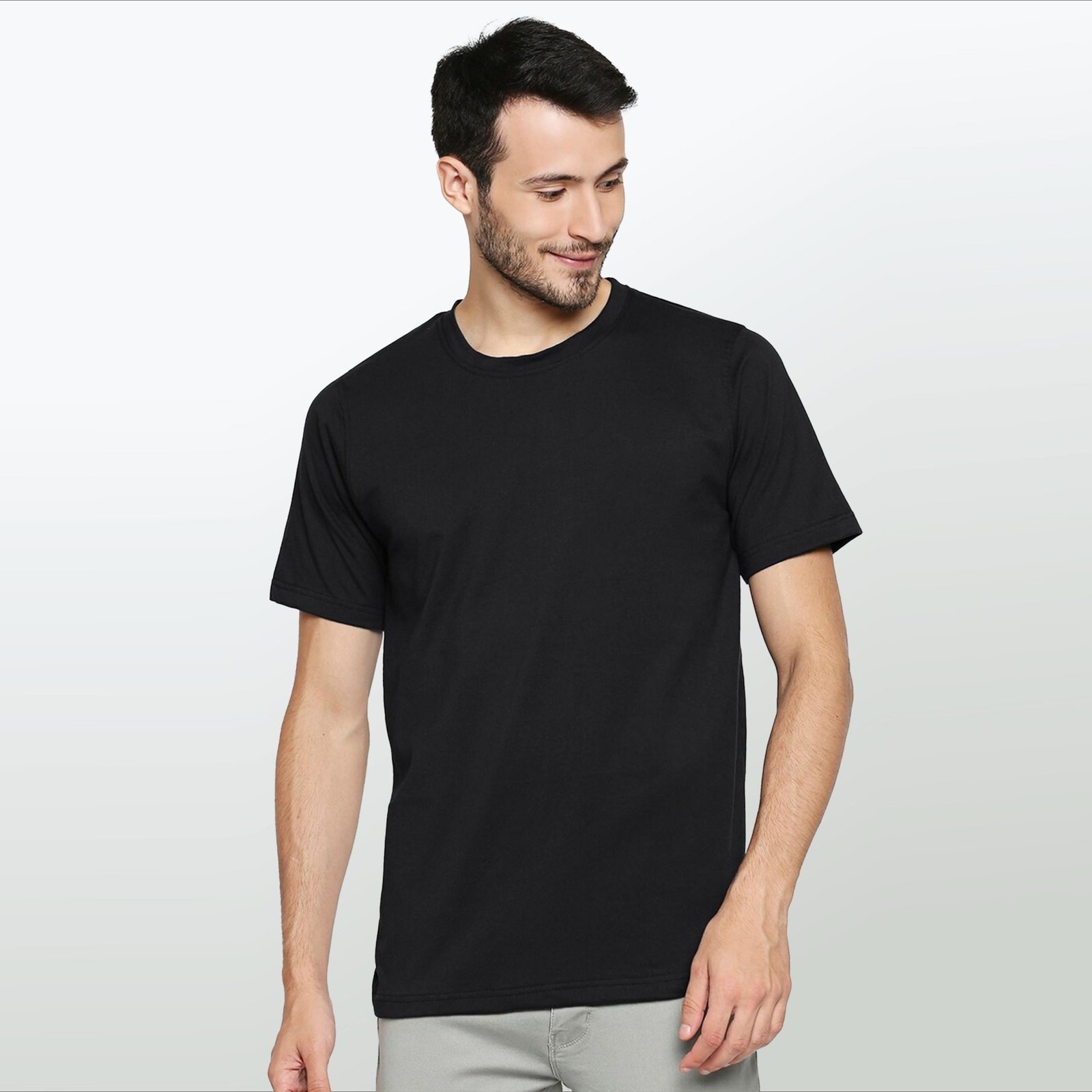 Half Sleeve Black T-shirt 