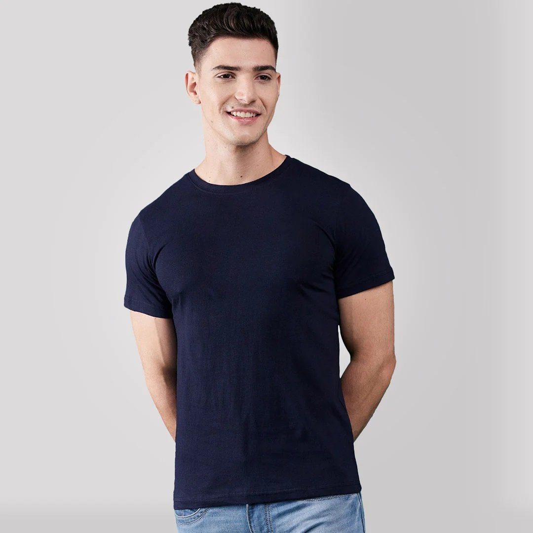 Half Sleeve Navy Blue T-shirt 