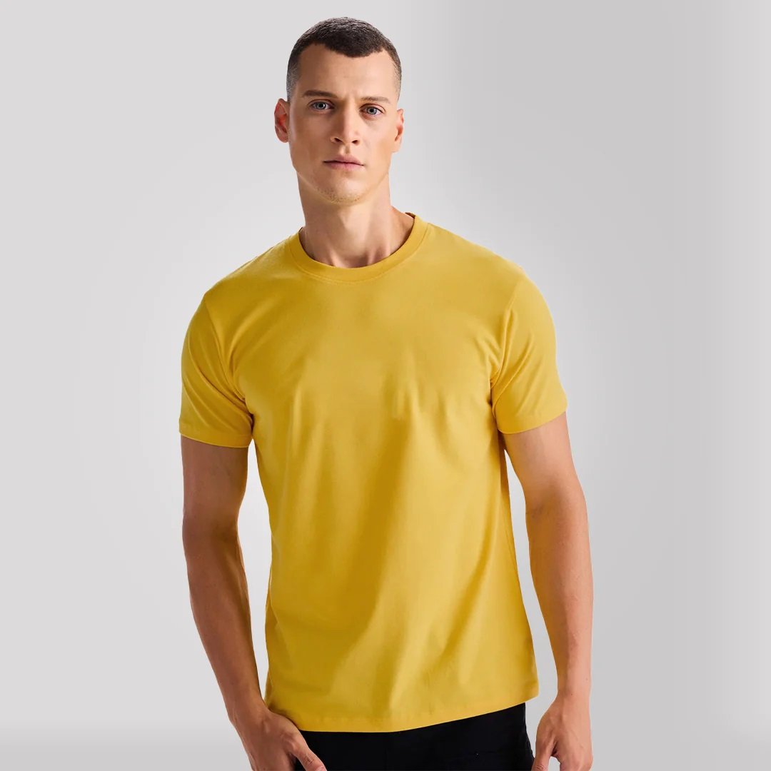 Half Sleeve Yellow T-shirt