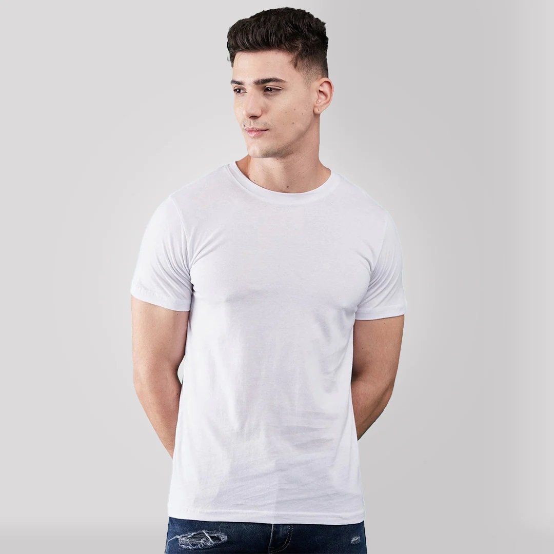 Half Sleeve  White T-shirt 