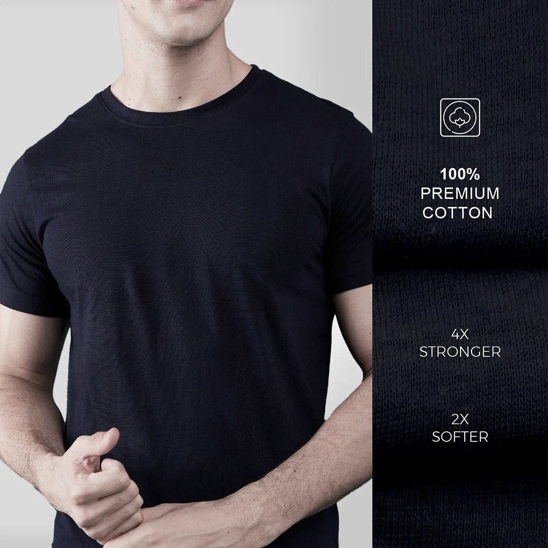 Half Sleeve Black T-shirt 